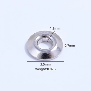Cuenta espaciadora de plata S925 para joyería, dimensiones 3,5mm x 1,3mm x 0,7mm para DIY