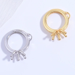 S925 Sterling Zilver Zes Klauw Kroon Hanger Basis DIY Sieraden Zetting Voor Kunstparelketting Armband Sieraden Maken Accessoires