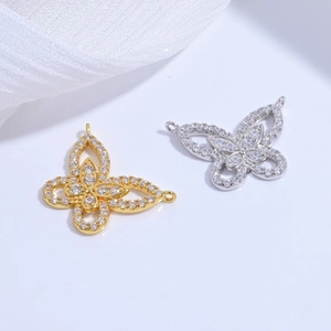 925 Sterling Silver Butterfly Pendant Inlaid With Zirconia For Women Minimalist Fashion DIY Necklace Jewelry Accessory