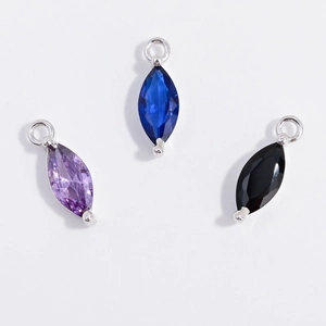 Pendenti colorati a taglio marquise in viola, blu e nero per la creazione di gioielli fai da te
