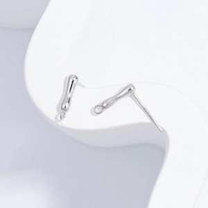 Boucles d'oreilles baroques irrégulières en argent S925 pour bijoux DIY
