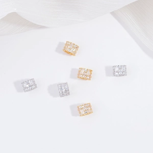 925 Sterling Zilver Cilinder Kraal Tussenstuk Met Vierkant Rond Zirconia Charms Voor DIY Sieraden Maken Accessoires