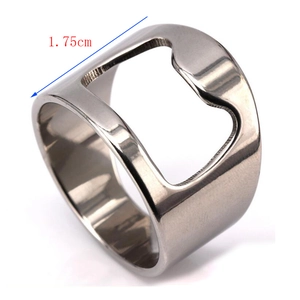 304 Edelstahl Flaschenöffner Ring Für Herren Poliert Minimalistisch Bierdeckelöffner Vielseitig Mode Fingerring Schmuck