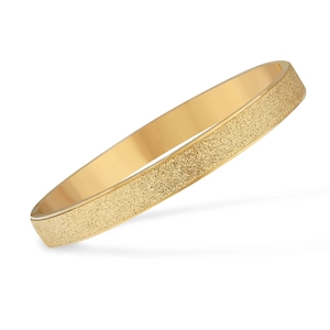 Detailed close-up of 8mm gold-plated titanium steel bracelet with frosted texture finish