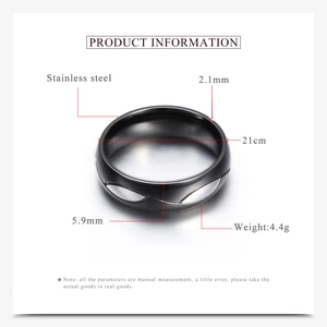 Especificaciones detalladas de tamaño para anillo de acero inoxidable de 6 mm con hojas