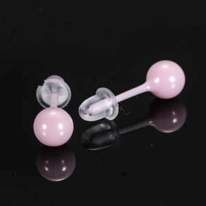 Keramik Kugel Ohrstecker Mit Edelstahl-Ohrstecker-Stift Einfach Klein Einfarbig Modeschmuck Für Damen Herren Alltag