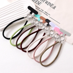 Artificial Leather Phone Wrist Strap With Alloy Clasp Handmade Anti-Loss Mobile Lanyard For Women Versatile Daily Accessory