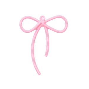 Ciondolo a fiocco rosa per gioielli fai-da-te e accessori portachiavi con finitura testurizzata