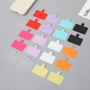 Colorful ultra-thin universal phone lanyard patches with durable metal D-ring connectors