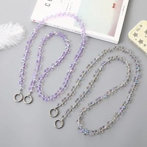Iridescent Waterdrop Beaded Bag Chain Crossbody Accessory For Women Fashion Phone Lanyard With Metal Spring Ring Buckle