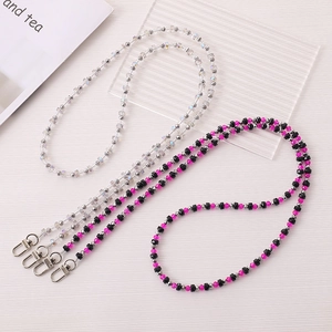 Handmade Crystal Beaded Crossbody Chain Bag Strap Replacement With Metal Lobster Clasp Women Fashion Bag Phone Accessory