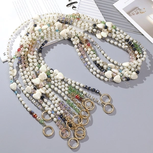Dragonne créative en perles et cœurs avec perles de verre colorées et fermoir doré chic