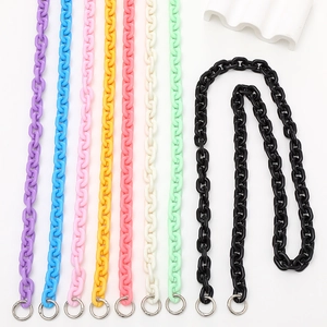 Bunte Acryl Gliederkette Handyband Umhängetasche Taschenriemen Mit Metallringen Anti-Verlust Robuster Kunststoff Dekorativer Schultergurt Für Damen