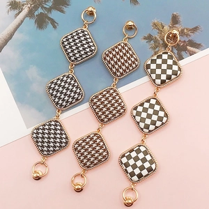 Vintage Houndstooth Checkerboard Rhombus Alloy Jewelry Strap DIY Bracelet Mobile Phone Case Chain Accessory For Women