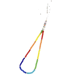 Dragonne de téléphone arc-en-ciel faite main avec perles LOVE et perles colorées facettées