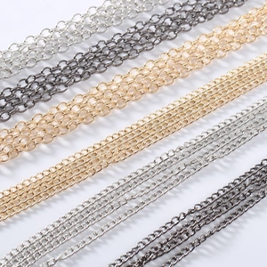 Polished metal O-chains for DIY jewelry in gold, silver, and black finishes