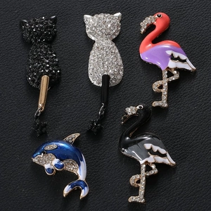 Tier DIY Legierung Anhänger Mit Strass Künstliche Perle Flamingo Katze Delphin Pendants Für Handyhülle Dekoration Schmuckherstellung