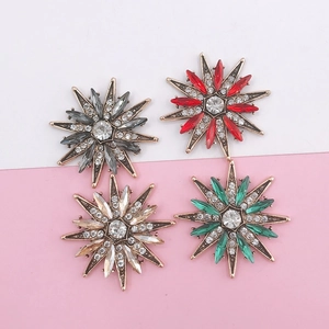 DIY starburst jewelry accessories with colorful gemstones and rhinestones for crafts
