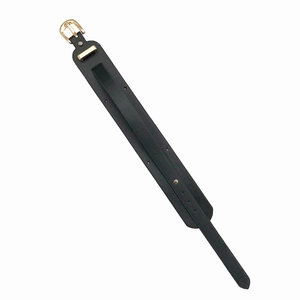 Dragonne de téléphone en cuir noir DIY avec boucle dorée pour protection anti-chute