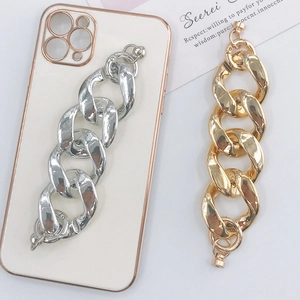 Acrylic Chunky Chain Phone Case Accessories DIY Jewelry Imitation Metal Strap With Magnetic Clasp Gold Silver Fashion Links