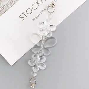 Acryl Blumen und Schmetterling Kette mit Magnetverschluss für Handys und Taschen