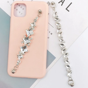 Cadena de Metal con Diamantes de Imitación de Lujo Accesorios de Joyería DIY Cadena de Decoración de Cristal para Funda de Teléfono Mujer