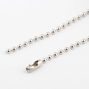 Rainbow silver steel 9mm cylindrical pendant necklace on a polished metal ball chain