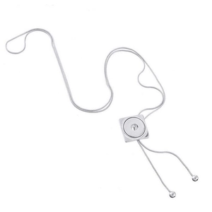 Zilveren 13mm drukknoop ketting met slangenketting en ronde DIY hanger houder