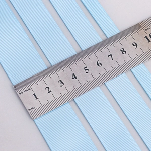 Light blue 22mm grosgrain ribbon for DIY gift wrapping and flower bouquet decoration