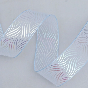Irisierendes Chiffonband mit Wellenmuster für DIY und Hochzeitsgeschenkverpackungen