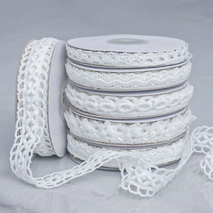 Milk White Hollow Out Lace Trim Embroidery Water Soluble Floral Ribbon DIY Sewing Craft Garment Decoration Accessories