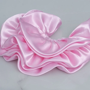5cm rosa plissierte Satin-Rüschenborte mit Seidenglanz für DIY-Nähprojekte und Deko