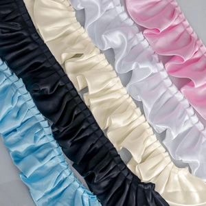 Plissee Satin Rüschen Besatz Für DIY Nähen Dekorative Spitzenband Für Kleidung Vorhänge Heimtextilien Bastelbedarf