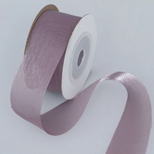 Dusty pink 2.5cm sheer organza ribbon roll for DIY wedding bouquets and table decor
