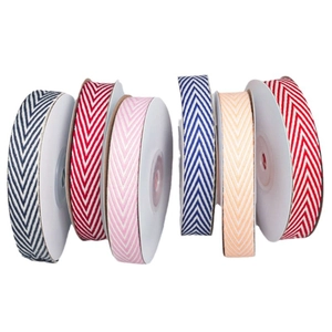 Colorful chevron pattern cotton polyester ribbons for DIY crafts and gift packaging