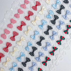 Handmade Polyester Bowknot Lace Trim Embroidered DIY Material For Doll Clothing Decoration Sewing Craft Ribbon Accessories