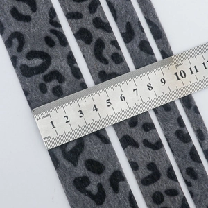 Leopard print velvet ribbons in various widths for DIY hair accessories and crafts