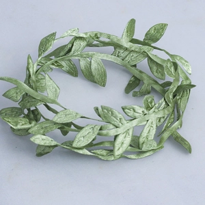 Artificial green leaf vine ribbon for DIY craft and wedding decoration purposes