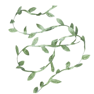 Artificial green leaf vine garland made of silk satin for DIY wedding party decoration