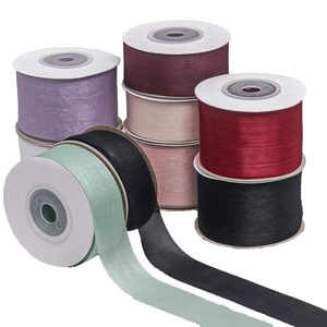 Transparante parelmoer chiffon linten in diverse kleuren voor bloemen en cadeauverpakking