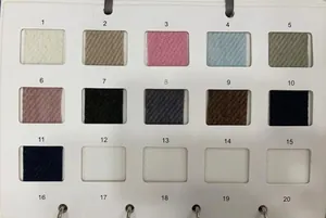 Color chart of twill velvet ribbons for DIY hair accessories and fabric crafts