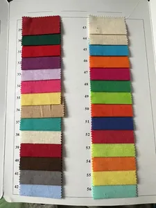 Detailed swatch card showing 28 colors of 1.5cm frayed cotton linen ribbons for bouquets