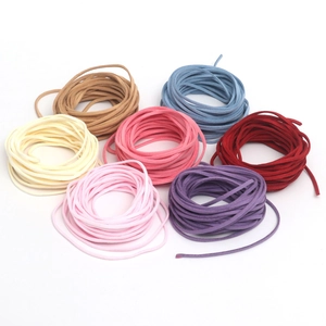 2.6mm faux suede cord set in seven vibrant colors for DIY jewelry and crafts