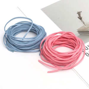 Blue and pink 2.6mm faux suede cords for DIY jewelry crafts and gift packaging