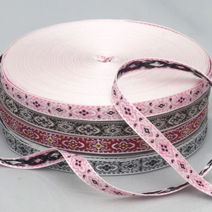 Ethnic Style Jacquard Ribbon Polyester Woven Trim Folk Geometric Floral Pattern For Apparel Sewing DIY Craft Decoration Accessory