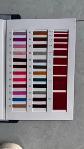 Guide des tailles de rubans en velours, 24 couleurs et largeurs de 1/8 à 2 pouces