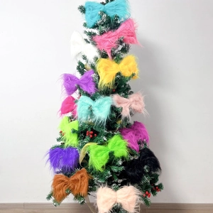 Fiocchi colorati in peluche per decorazioni di alberi di Natale e accessori fai da te