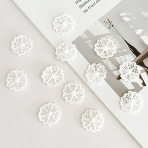 Appliques de dentelle florale blanche pour broderie DIY et accessoires de vêtement