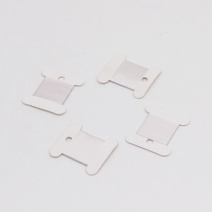 Set of 4 white winding boards with light gradient ribbons for DIY floral hair accessories