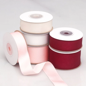 Solid Color Satin Ribbon Polyester Silk Soft Webbing For Gift Packaging DIY Handcraft Flower Hair Bow Wedding Decoration